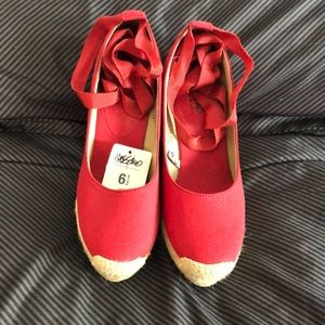 Mossimo red espadrilles